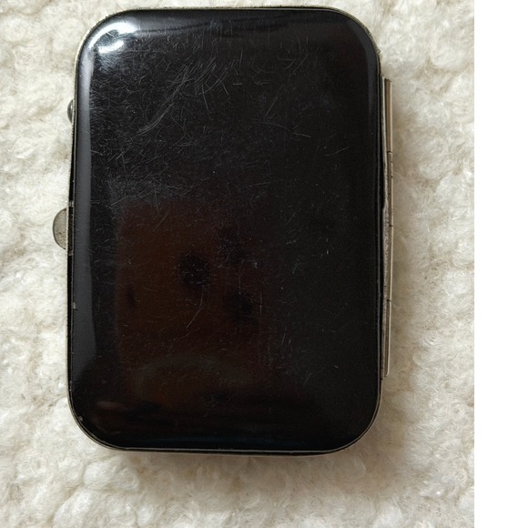 Vintage Japanese Cigarette Match Case Set Hand Painted Lacquer Gold 1950s - Picture 7 of 16